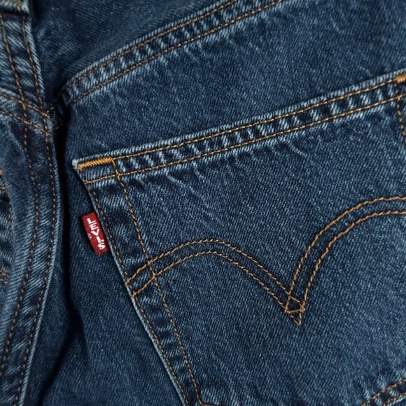 Levi's Premium Ribcage Straight Women 28 Blue Denim Jeans Big E ACTL 29x25 - Picture 11 of 16